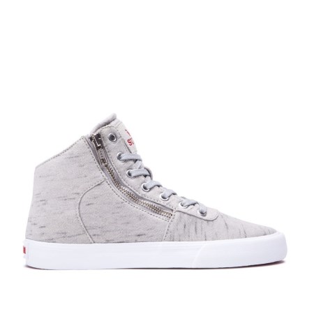 Supra Cuttler Womens High Tops Shoes Grey UK 35GCH